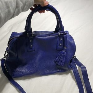Blue smooth leather Danier bag